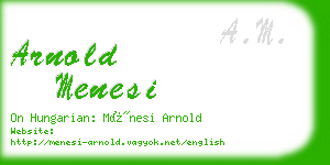 arnold menesi business card
